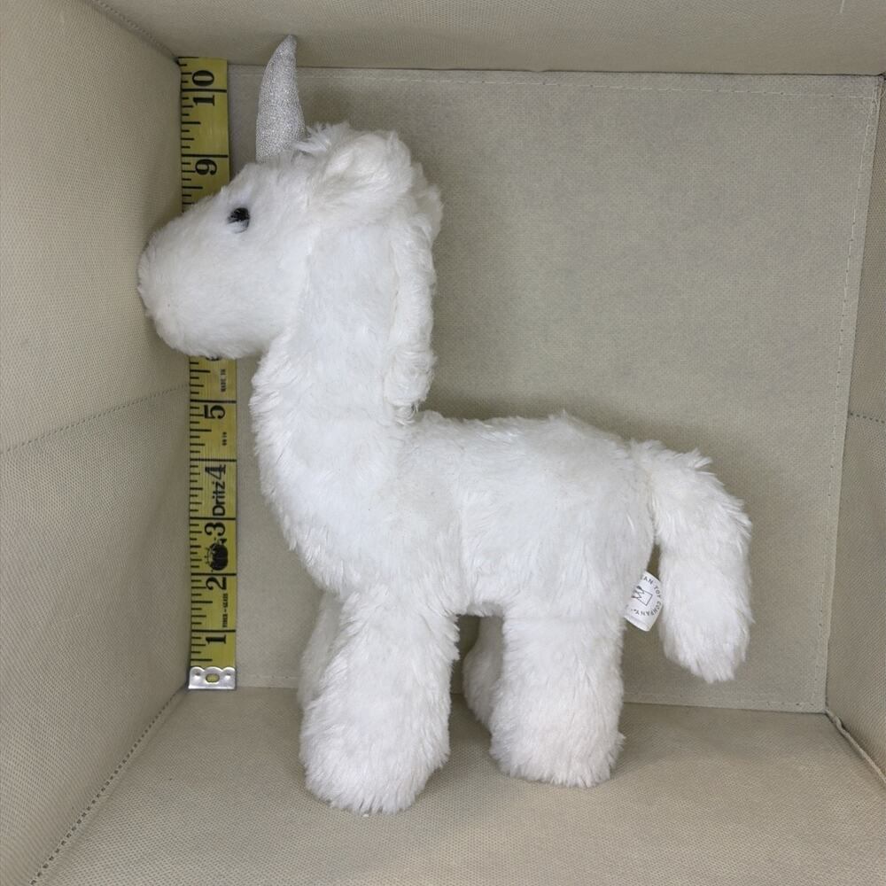 Manhattan Toy Company White Unicorn 10" Plush Stuffed Animal Toy 2016 (E)